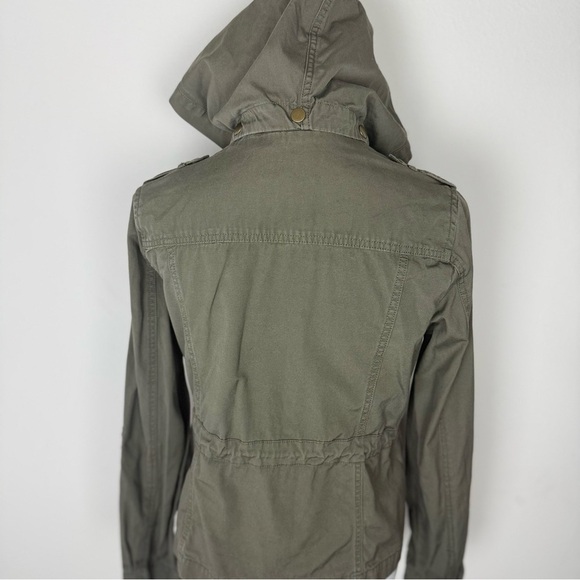Timing Women’s Green Utility Jacket with Hooded Design Size M - Picture 5 of 9